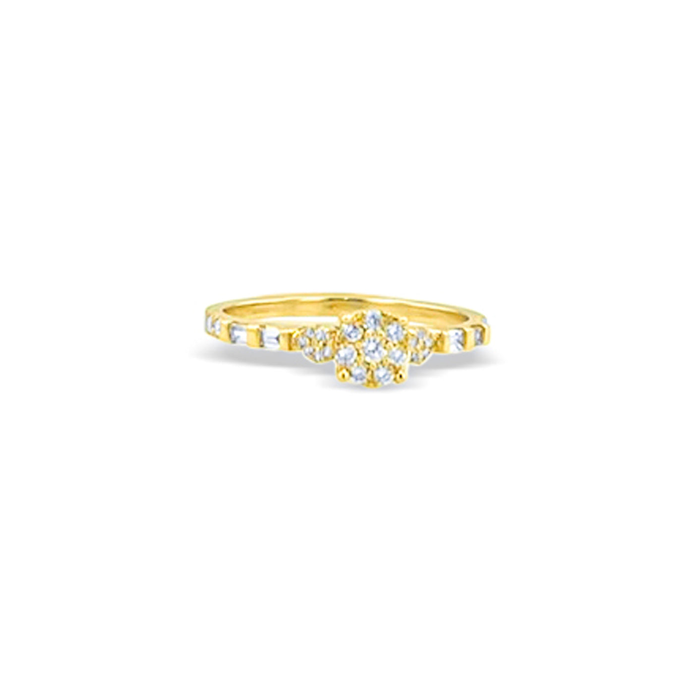 Lucchi 18k White & Yellow Gold with Diamond - Ring Style 57 (Size 14)