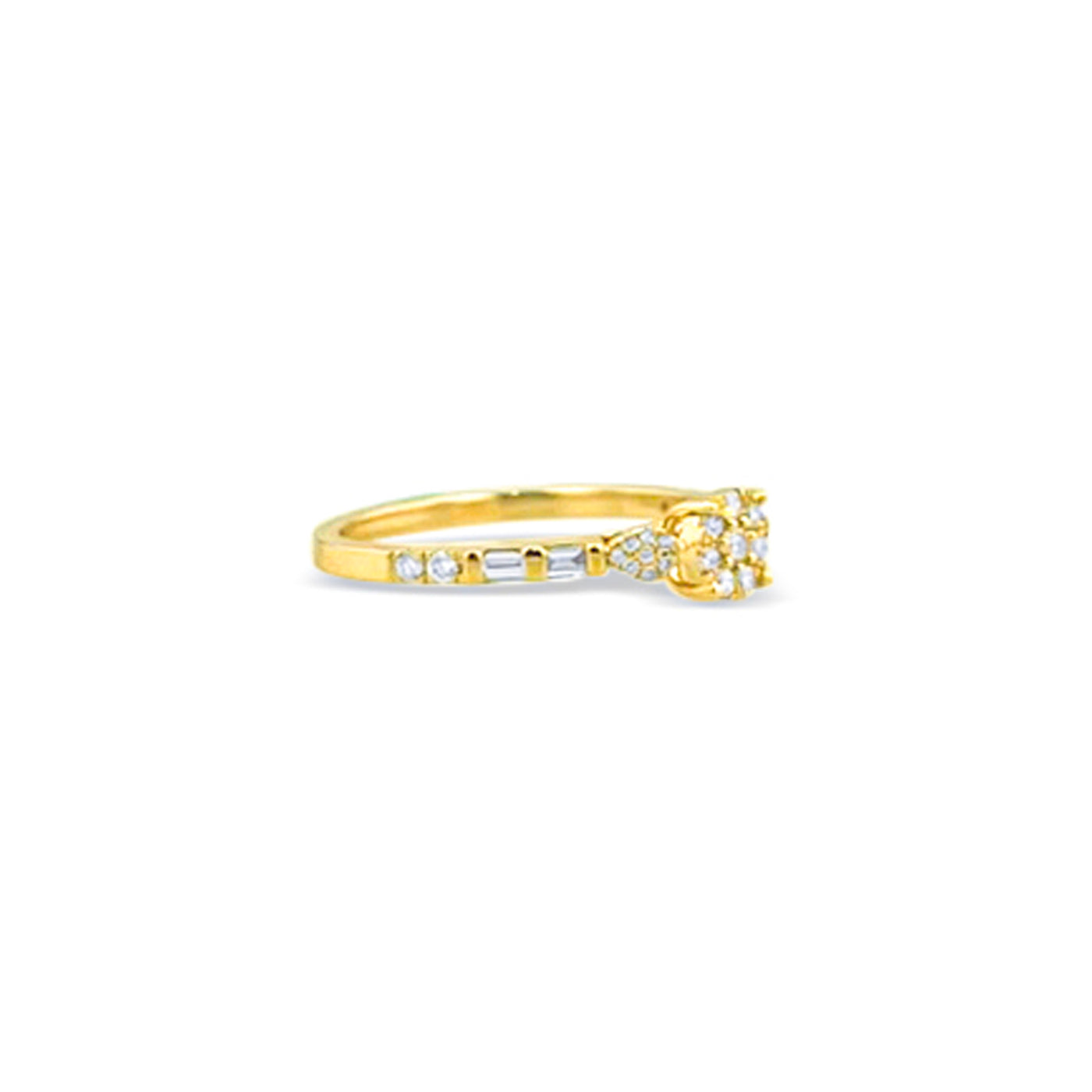 Lucchi 18k White & Yellow Gold with Diamond - Ring Style 57 (Size 14)