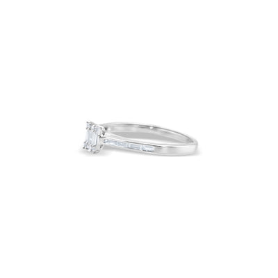 Lucchi 18k White Gold with Diamond - Ring Style 13 (Size: 14)