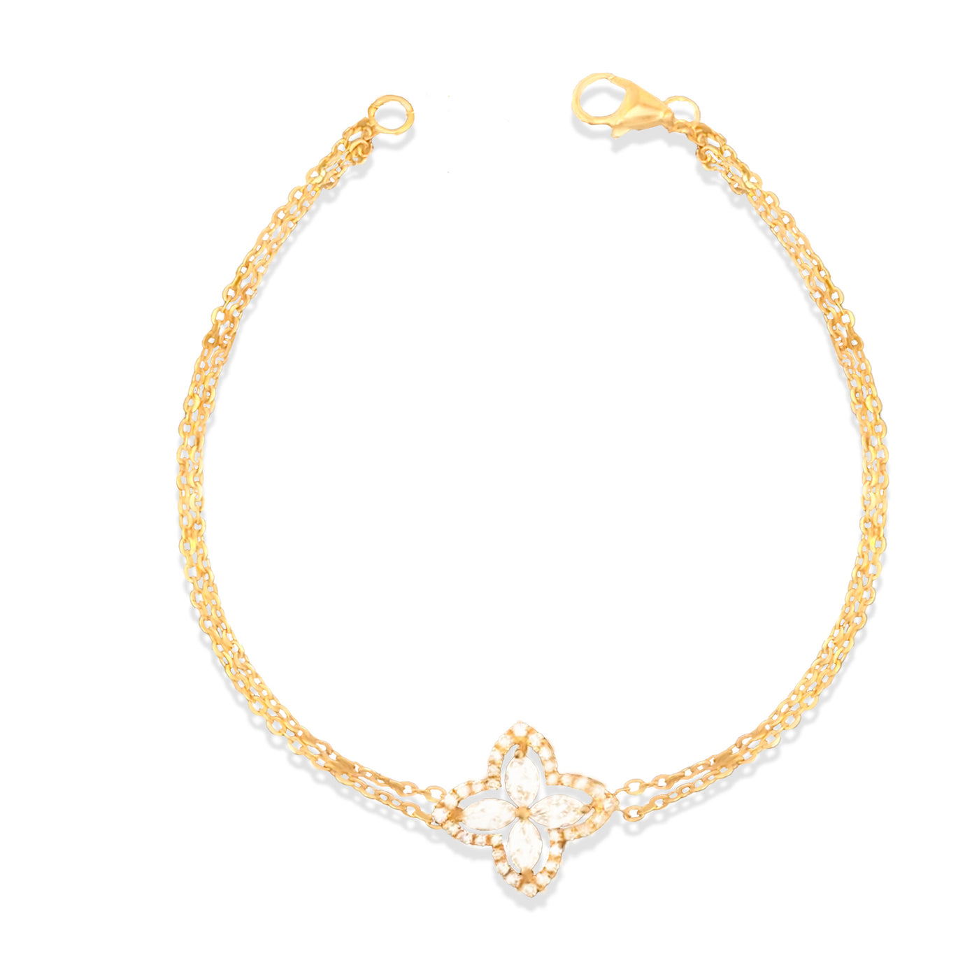 Lucchi 18k Yellow Gold with Diamonds - Bracelet Style 20