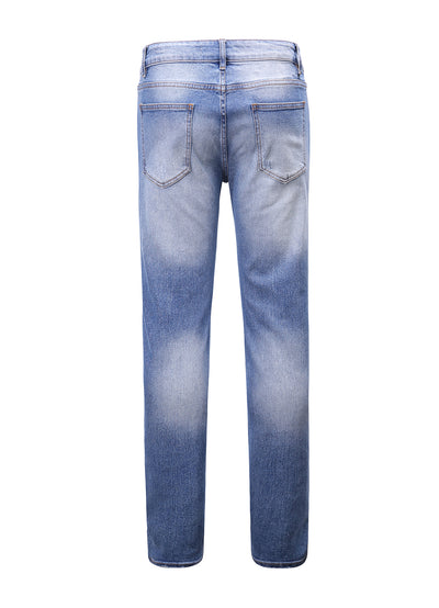 Light Blue Slim-Fit Jeans With 2 Logos