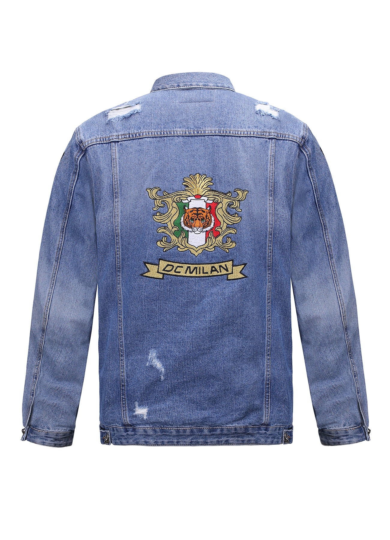 Embroidered Light Blue Denim Jacket