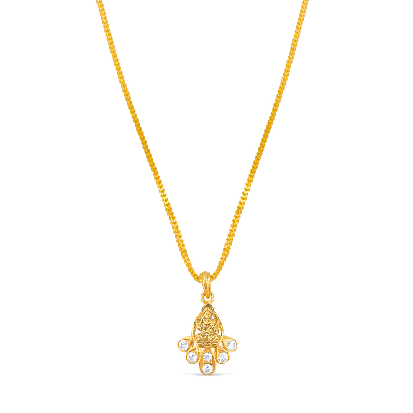 Lucchi 22k Yellow Gold with Stone - Pendant Style 23