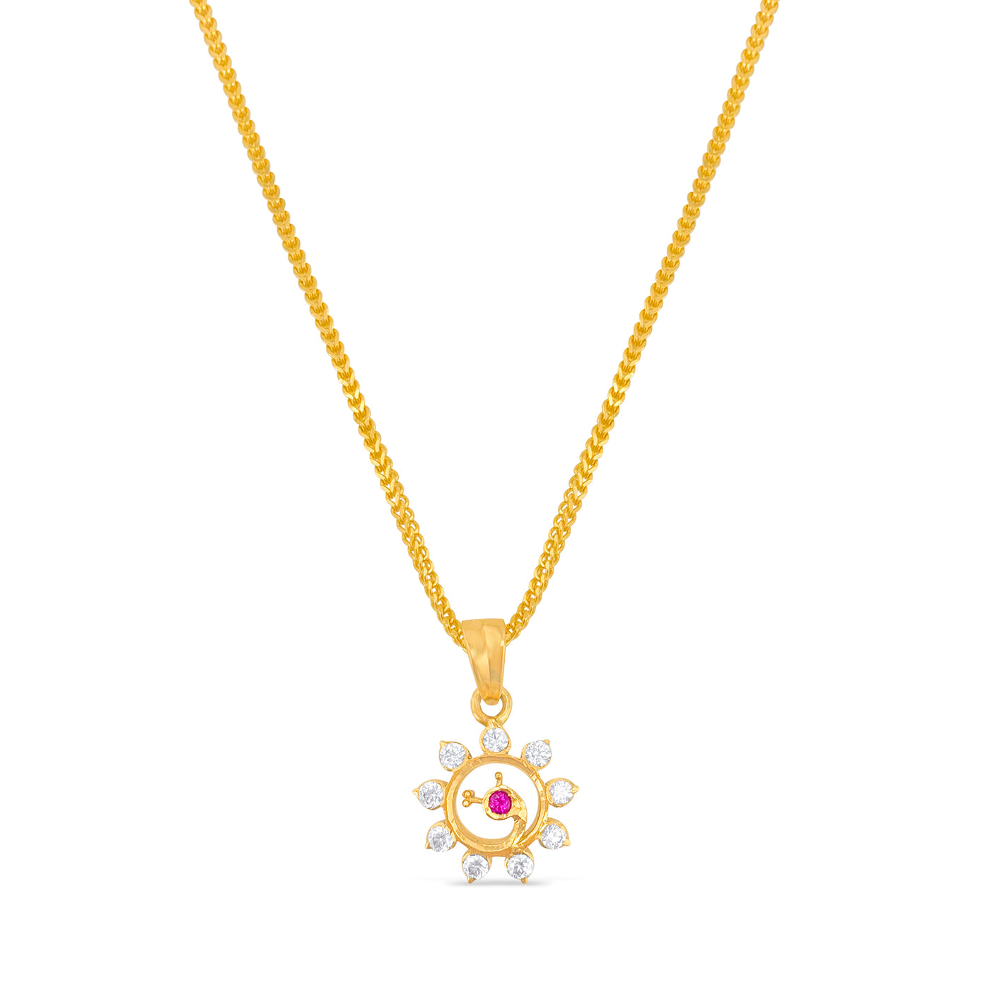 Lucchi 22k Yellow Gold with Stone - Pendant Style 24