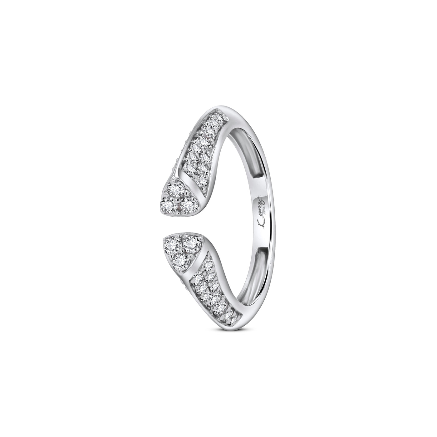 Lucchi 18k White-Gold with Diamonds - Ring Style 4