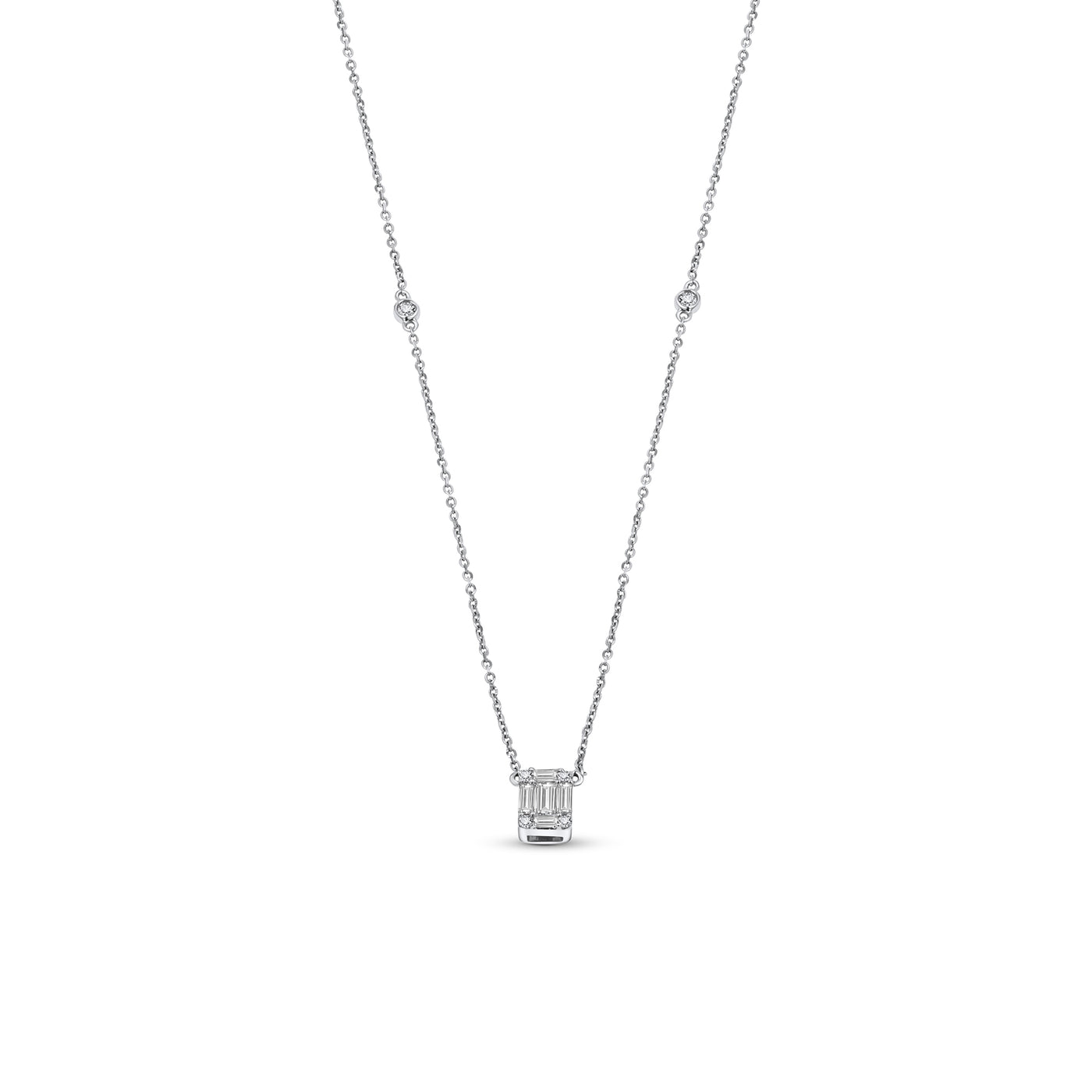 Lucchi 18k White-Gold with Diamonds - Necklace Style 3