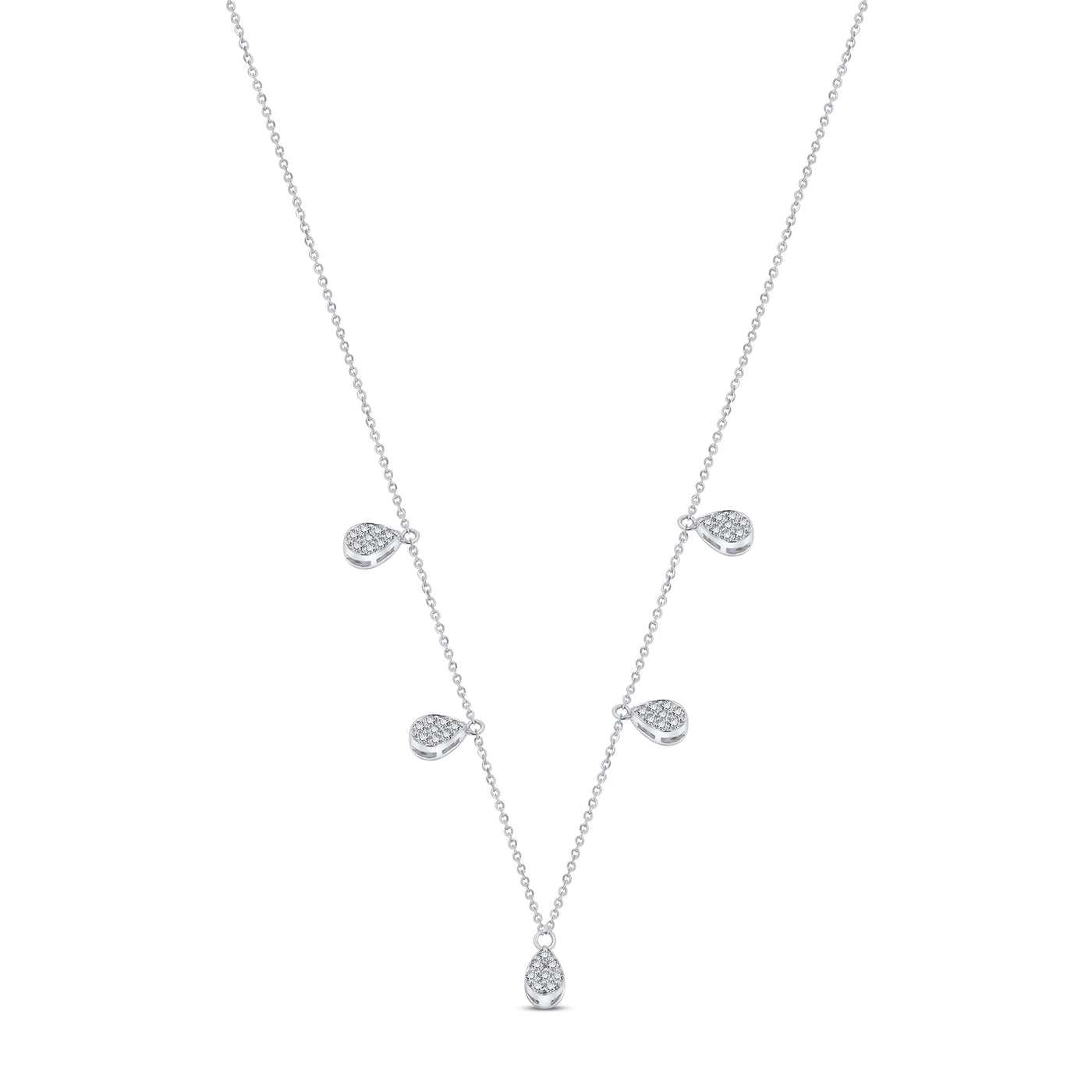 Lucchi 18k White-Gold with Diamonds - Necklace Style 4