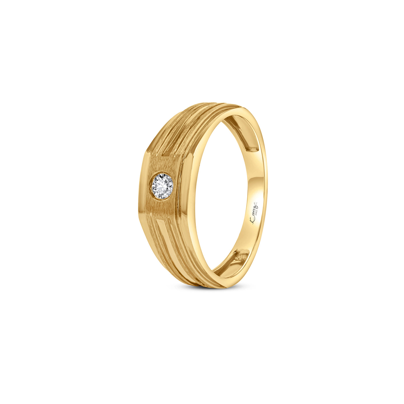 Lucchi 18k Yellow-Gold with Diamonds - Ring Style 7