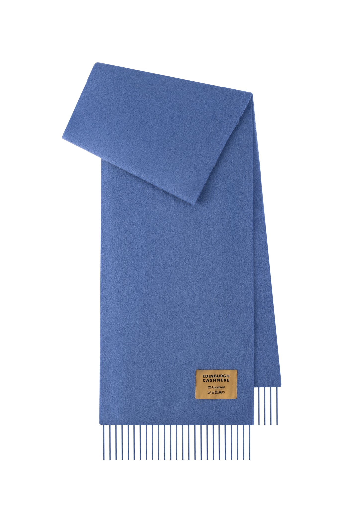 Plain Merino Wool Scarf Light Blue 126