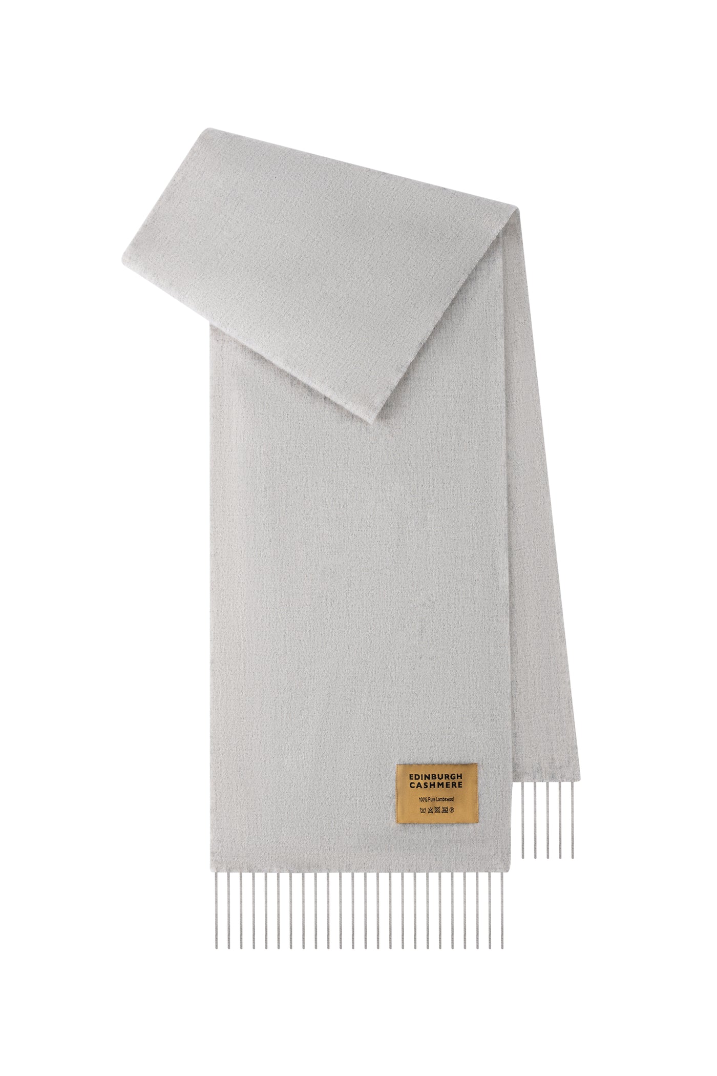 Plain Merino Wool Scarf Light Grey 132