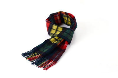 100% Pure Cashmere Scarf Scottish Design Buchanan Tartan