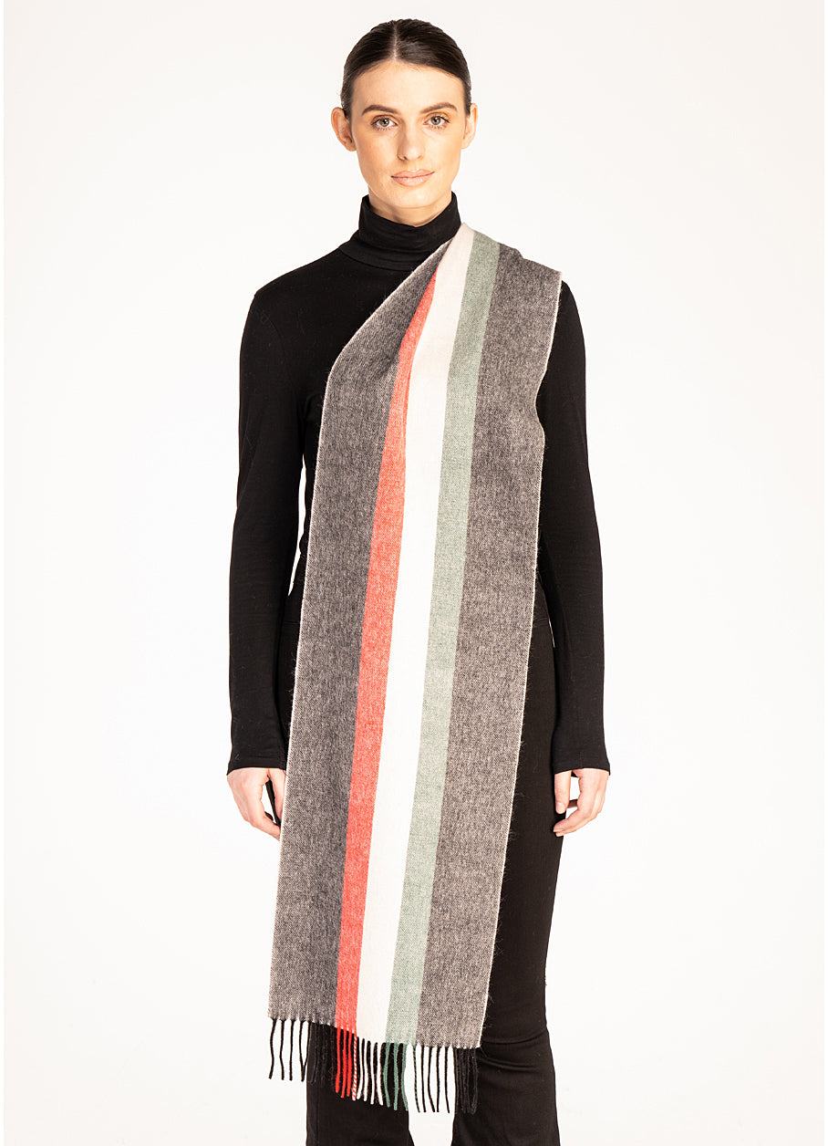 Designer Scarf Milano Grey Scarf 100% Pure wool