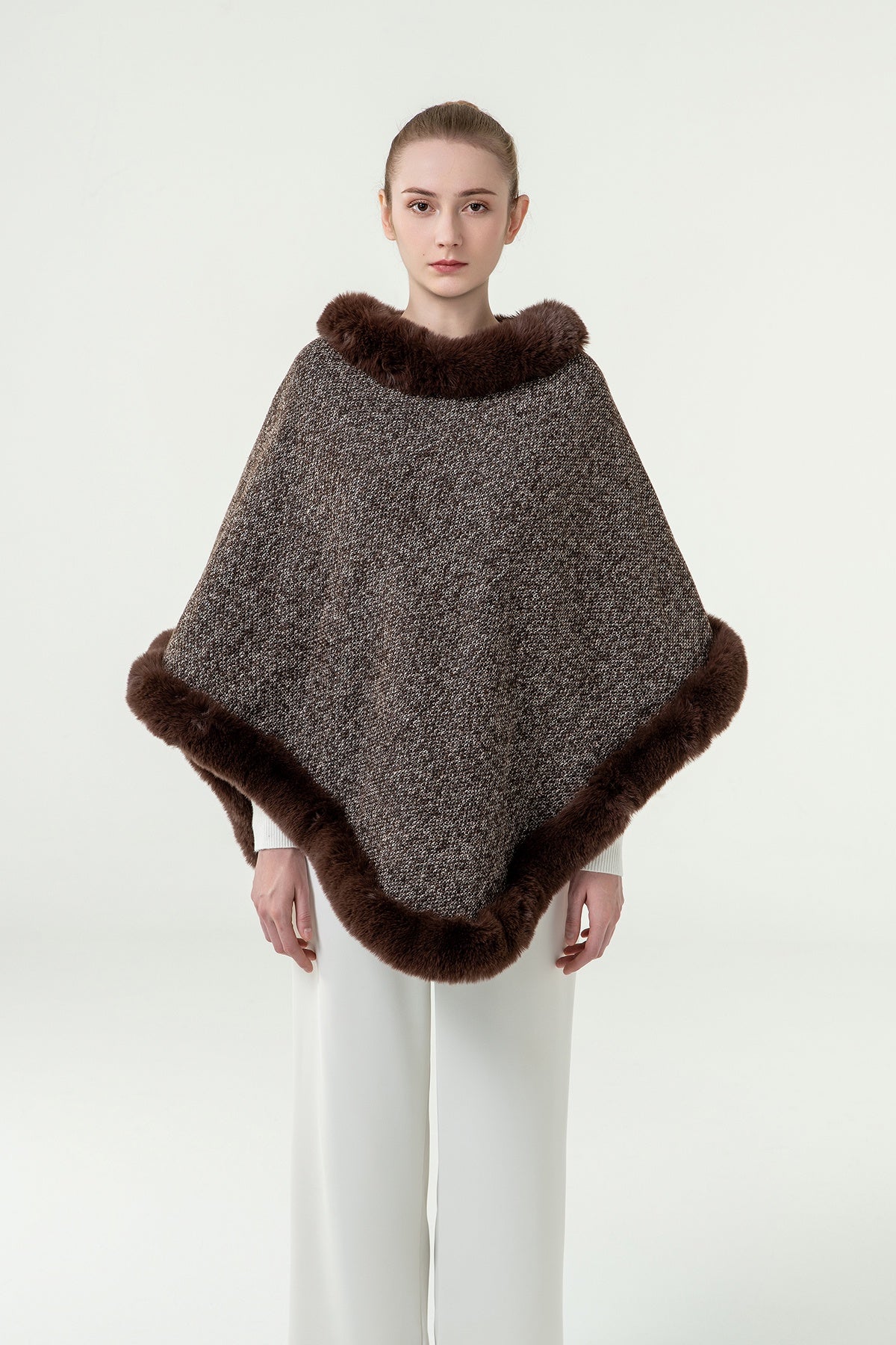 Women’s Poncho Exclusive Design - Brown