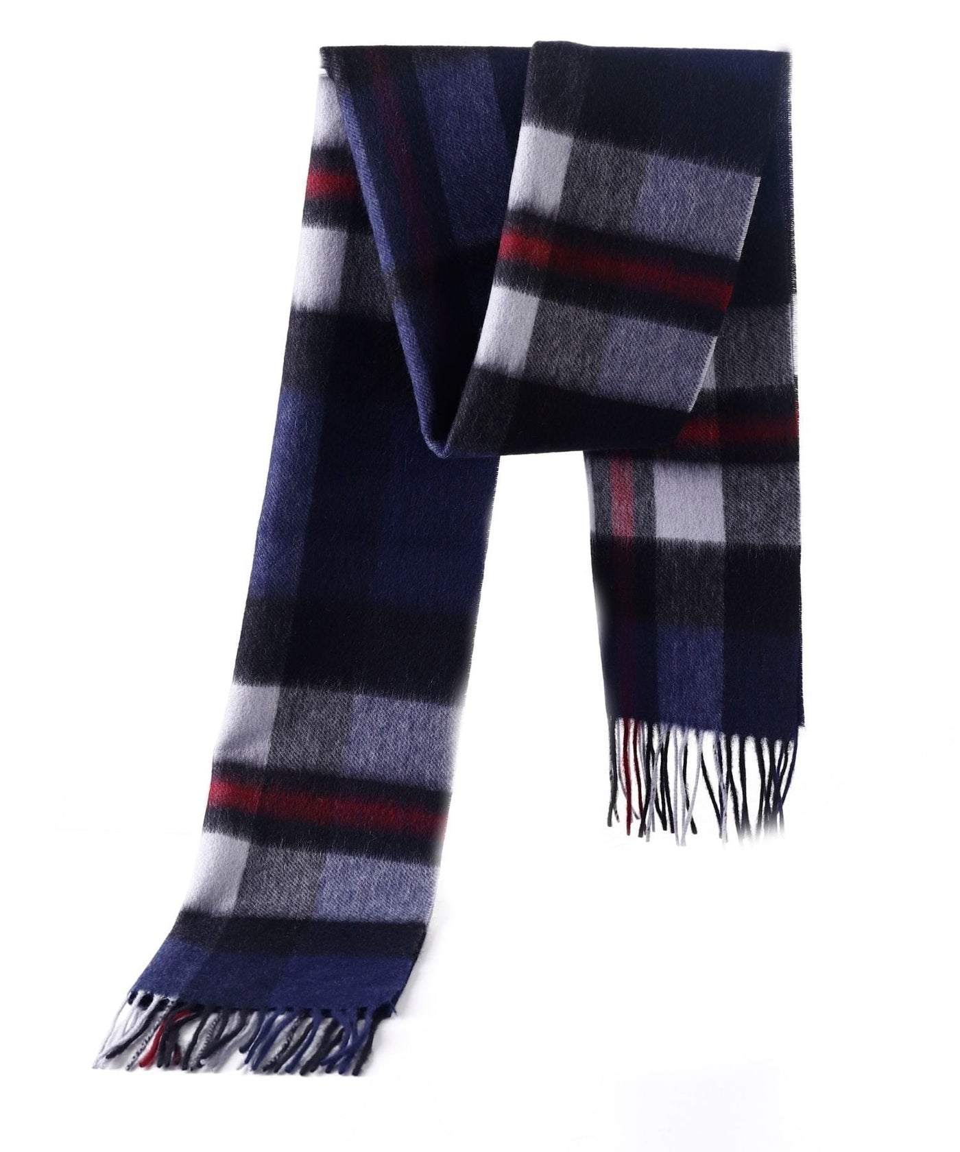 100% Pure Cashmere Scarf Scottish Design Navy