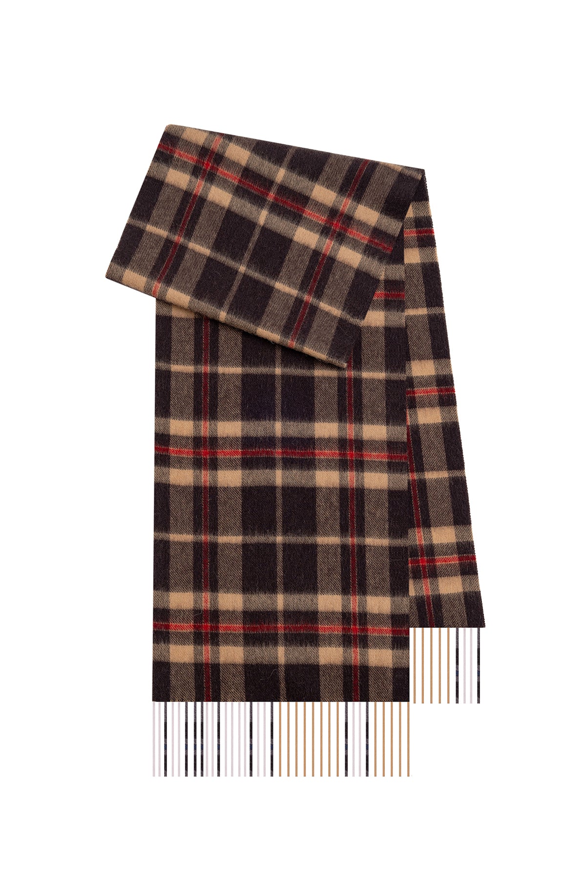 100% Pure Wool Scarf EC Check Exclusive Iconic Design Black