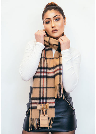 100% Pure Cashmere Thomson Camel Scarf