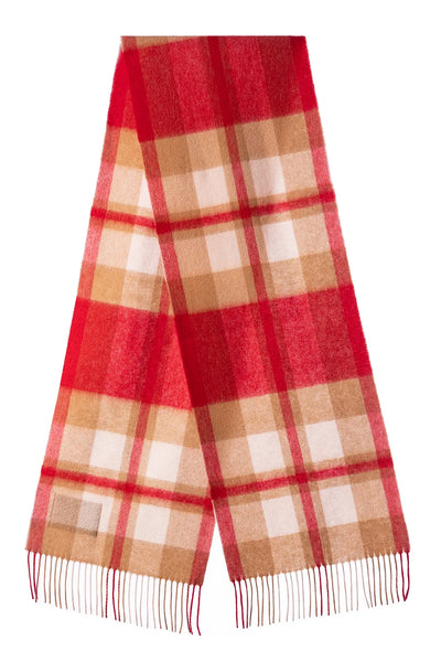 Scarf Plain Red 100% Pure Lambswool