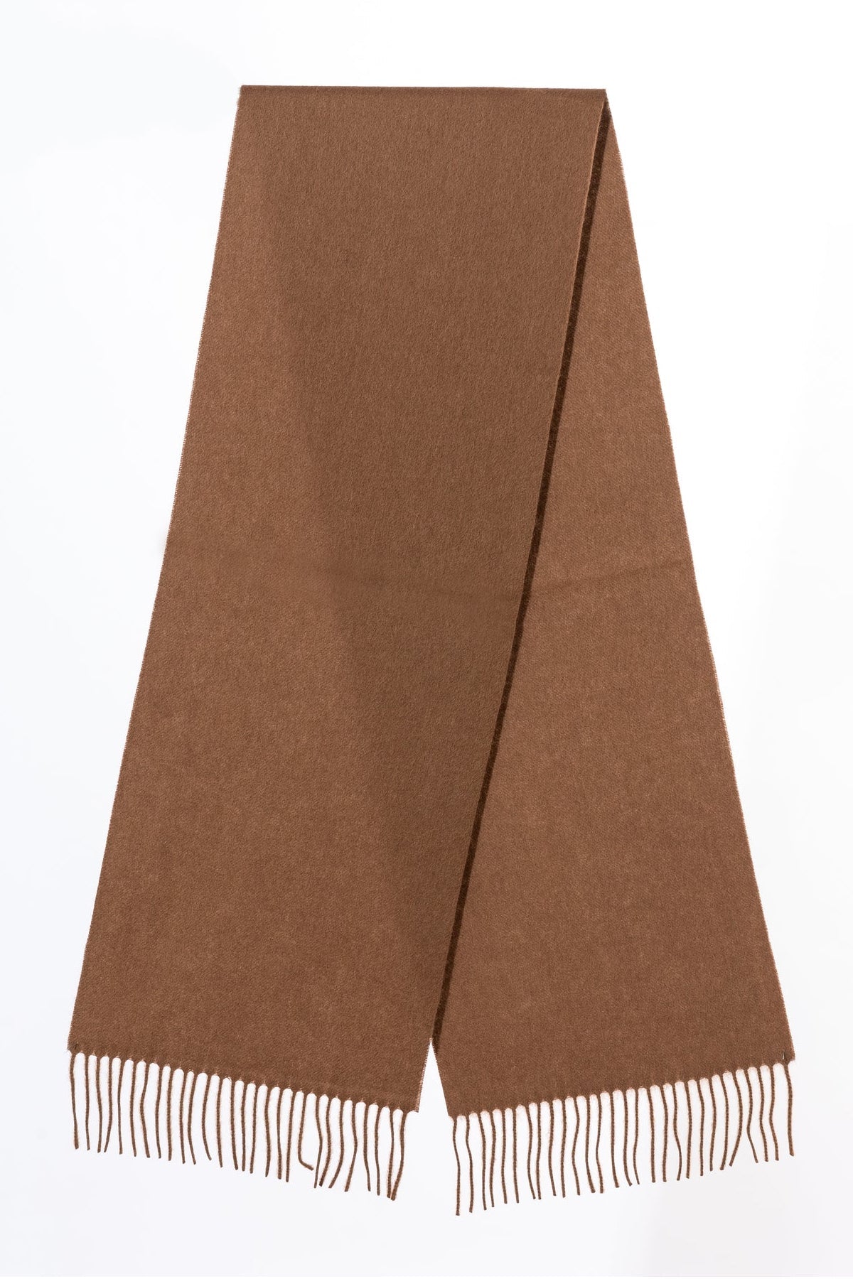 100% Pure Cashmere Scarf Brown - Small Size