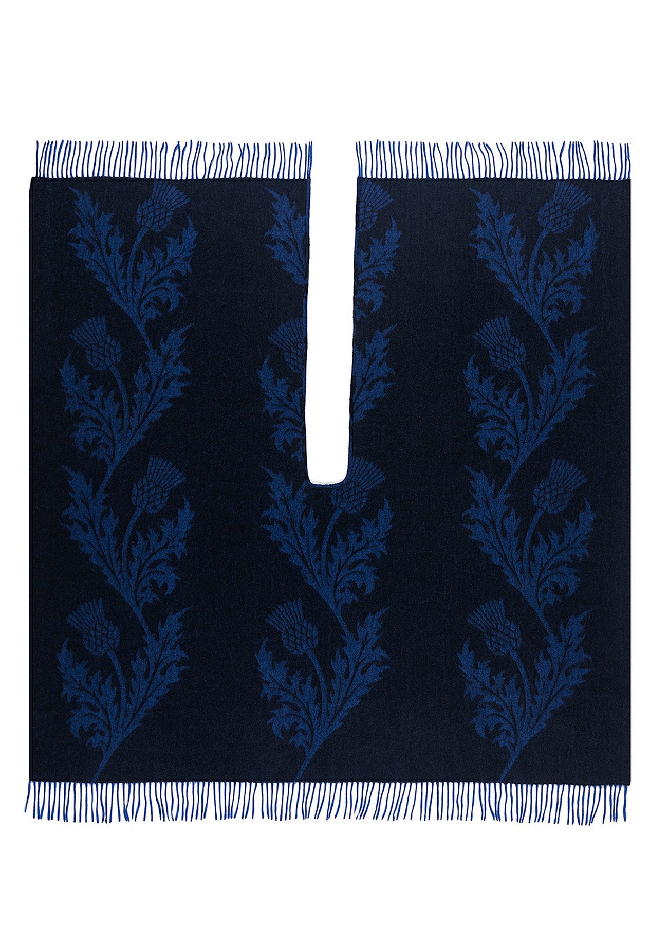 Single Thistle Navy Cape 100% Pure Lambswool