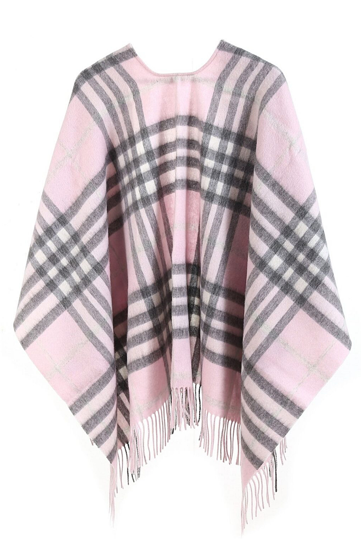 Cape Exclusive Iconic DC Classic Pink Poncho 100% Pure Lambswool