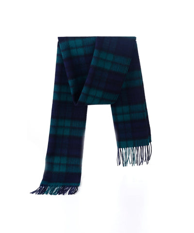 100% Pure Cashmere Scarf Design Black Watch Tartan