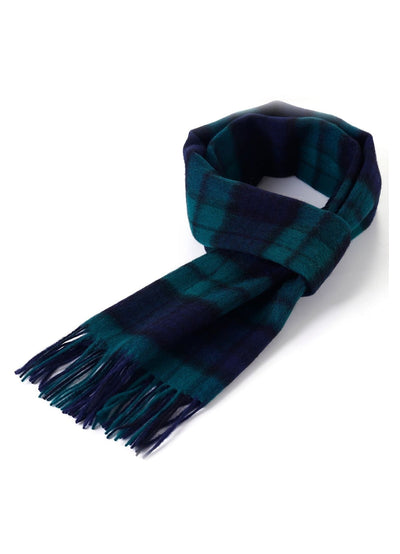 100% Pure Children's Cashmere Scarf Design Black Watch Tartan