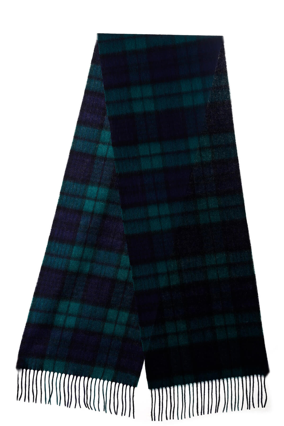 100% Pure Cashmere Scarf Design Black Watch Tartan