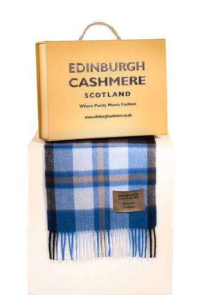 DC Scott Cashmere Scarf Blue/Black - Big Size