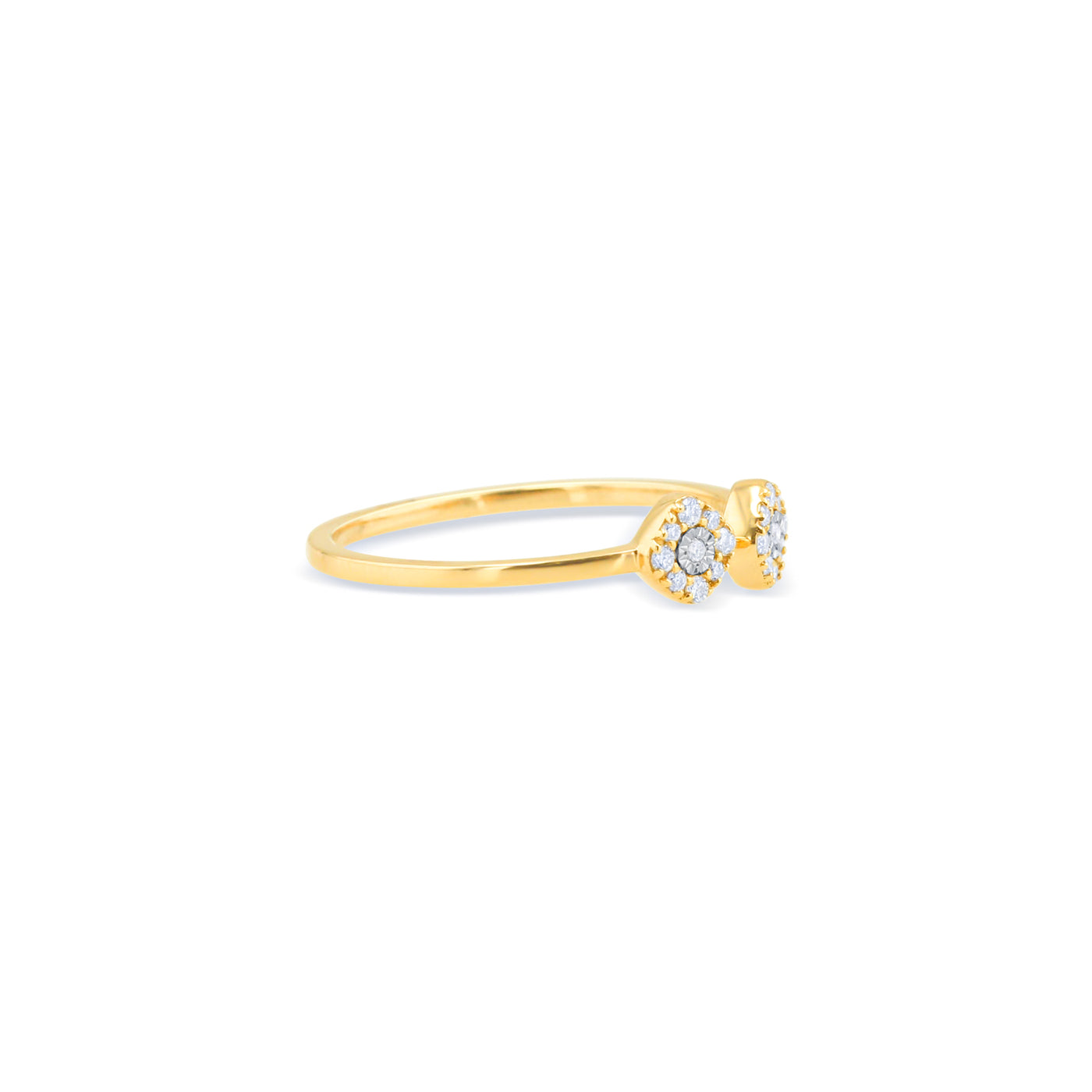 Lucchi 18k White & Yellow Gold with Diamond - Ring Style 47 (Size 14)