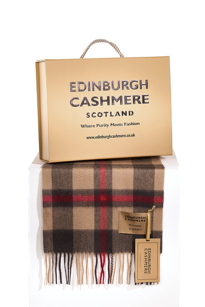 DC Scott Cashmere Scarf Camel and Brown