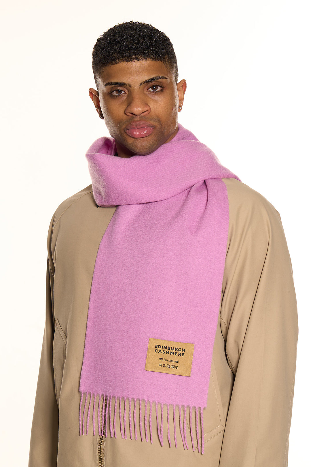 Scarf Plain Dark Pink 100% Pure Lambswool | Edinburgh Cashmere
