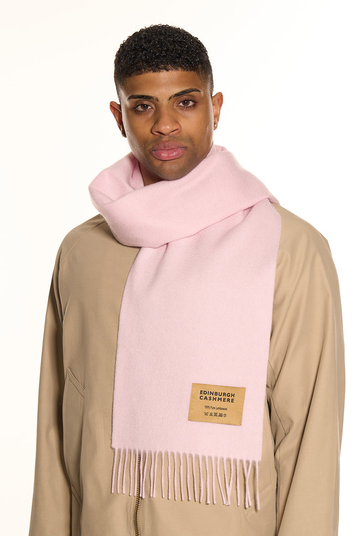 Scarf Plain Light Pink 100% Pure Lambswool | Edinburgh Cashmere
