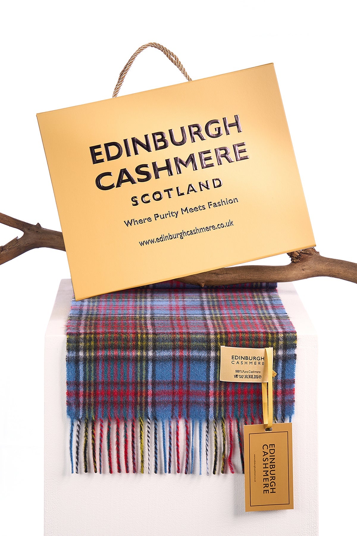 100% Pure Children's Cashmere Scarf Design Anderson Tartan