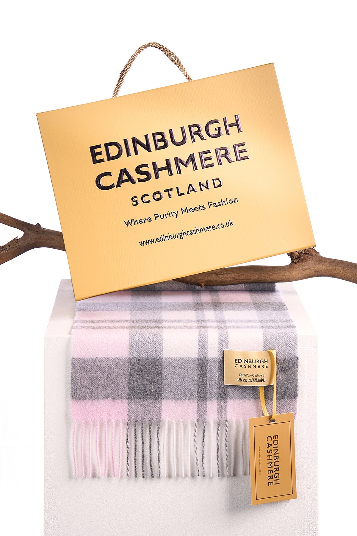 100% Pure Children's Cashmere DC Pink Scarf