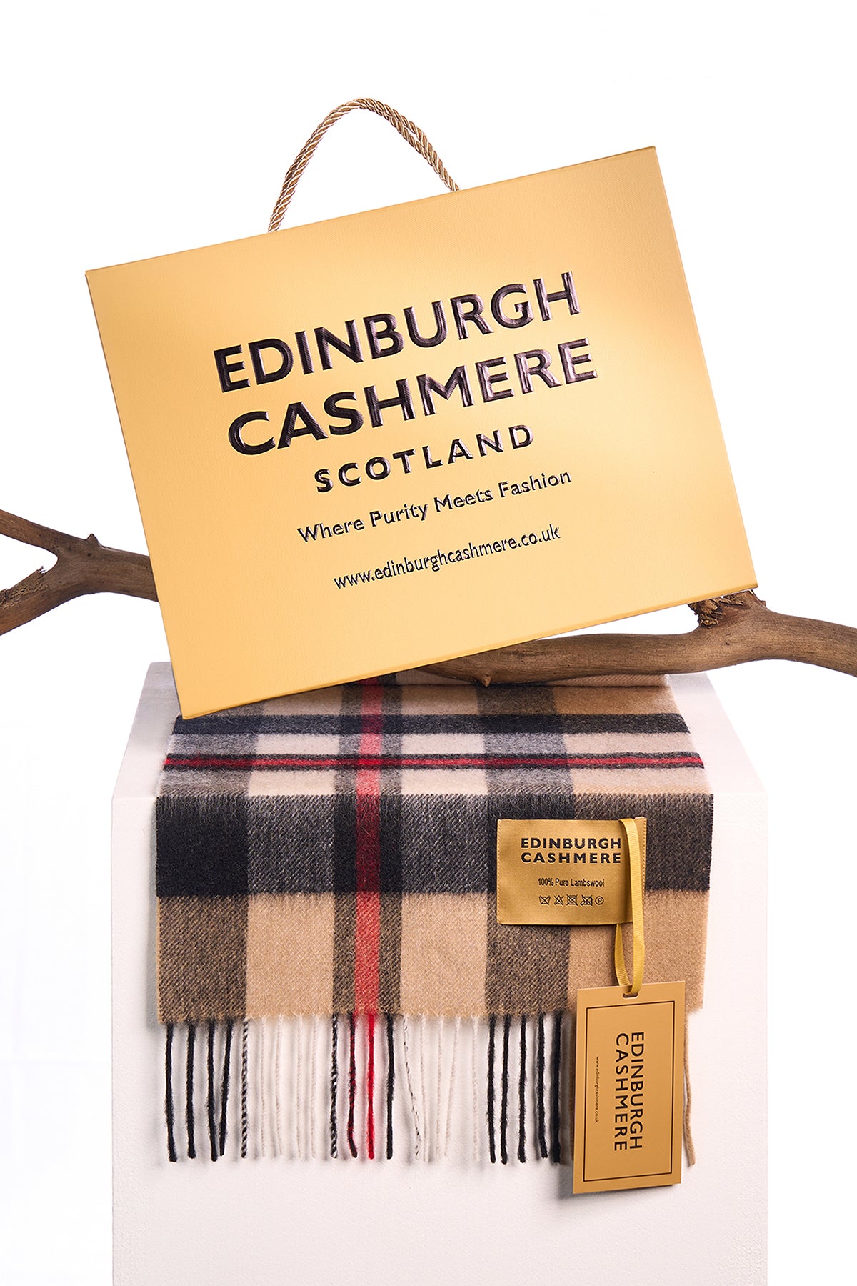 Edinburgh Cashmere Scarf Exclusive Iconic Design DC Scott