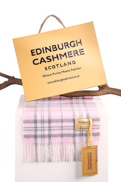 100% Pure Cashmere Scarf Thomson Pink - Small Size