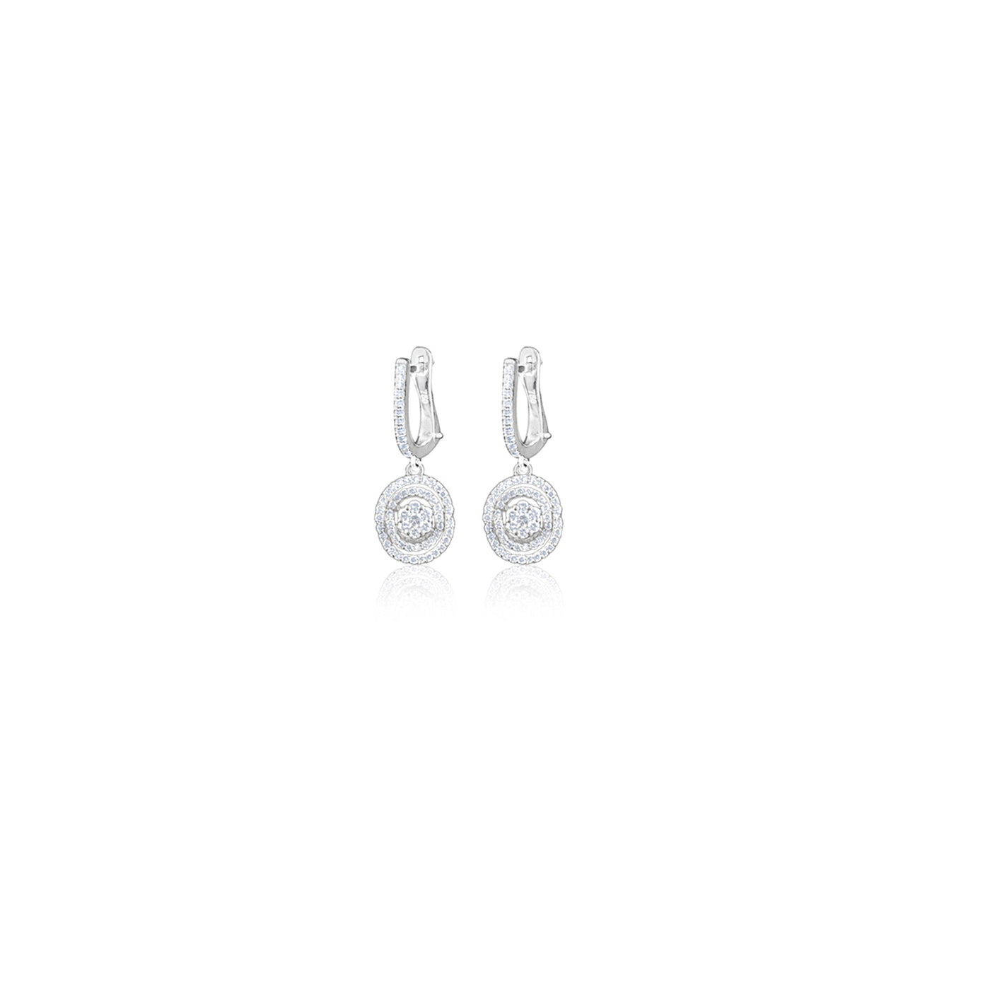 Lucchi 18k White Gold with Diamond - Earring Style 10