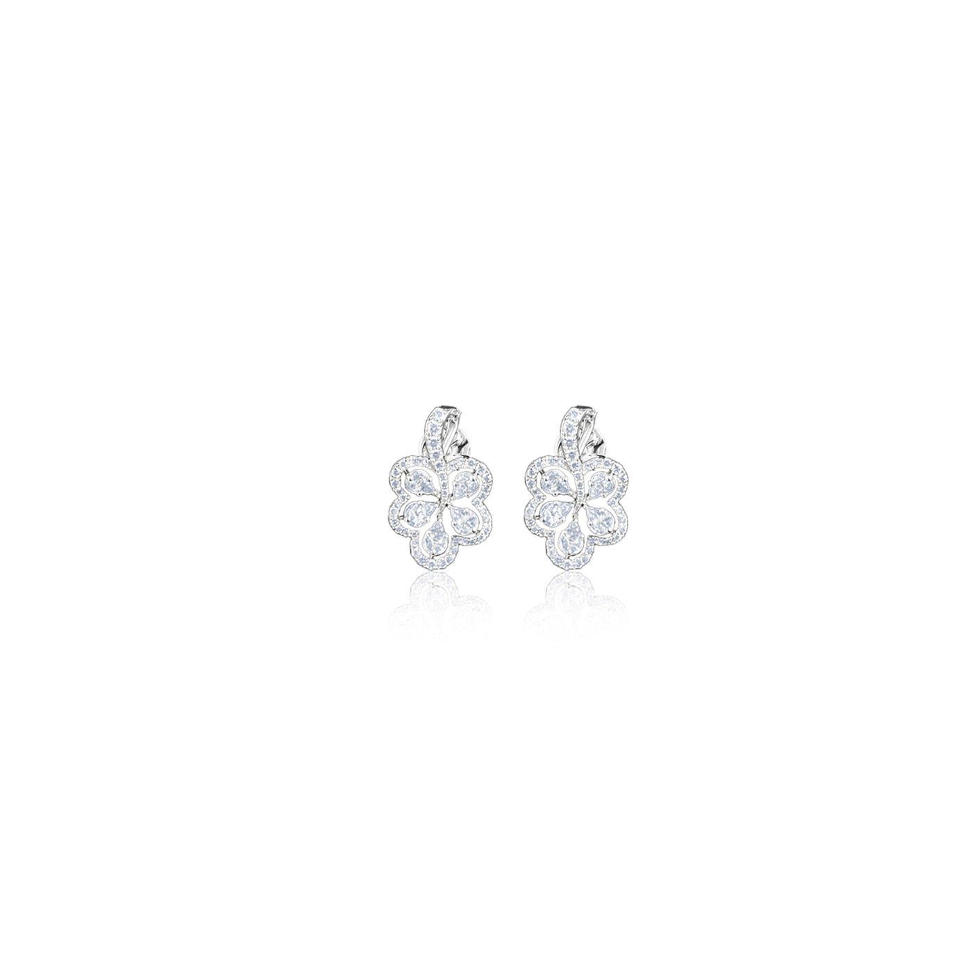 Lucchi 18k White Gold with Diamond - Earring Style 9