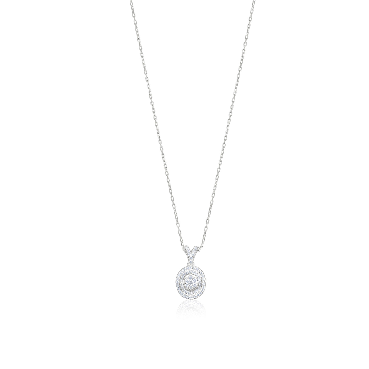 Lucchi 18k White Gold with Diamond - Pendant Style 8