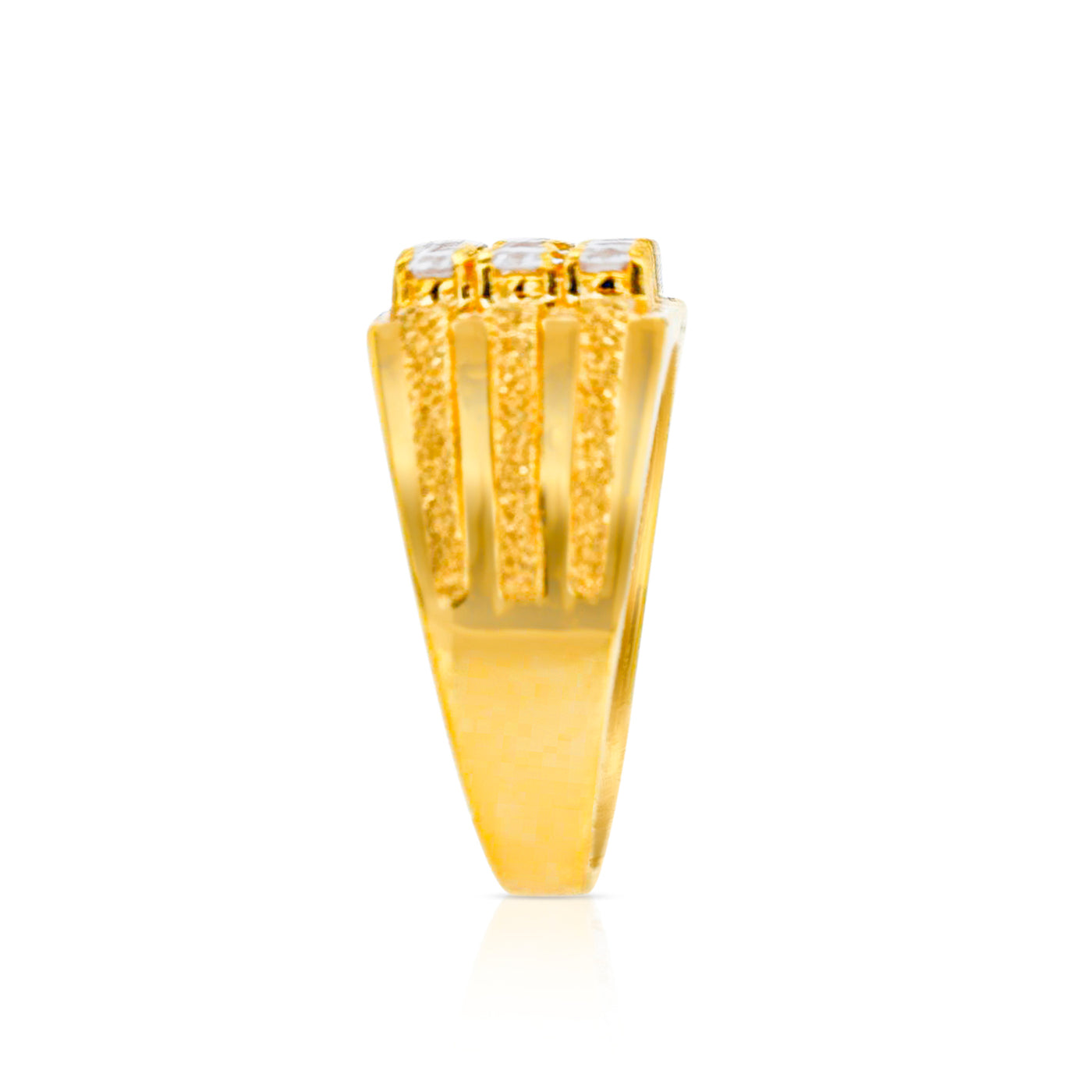 Lucchi 22k Yellow Gold with Stone - Ring Style 67 (Men's Ring)