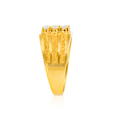 Lucchi 22k Yellow Gold with Stone - Ring Style 67 (Men's Ring)