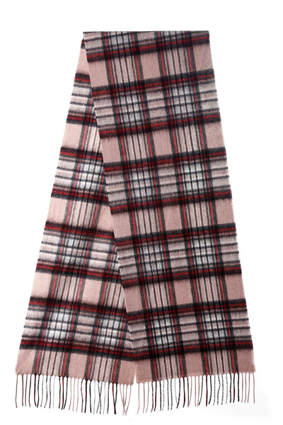 100% Pure Children's Cashmere Scarf Stewart Camel Tartan