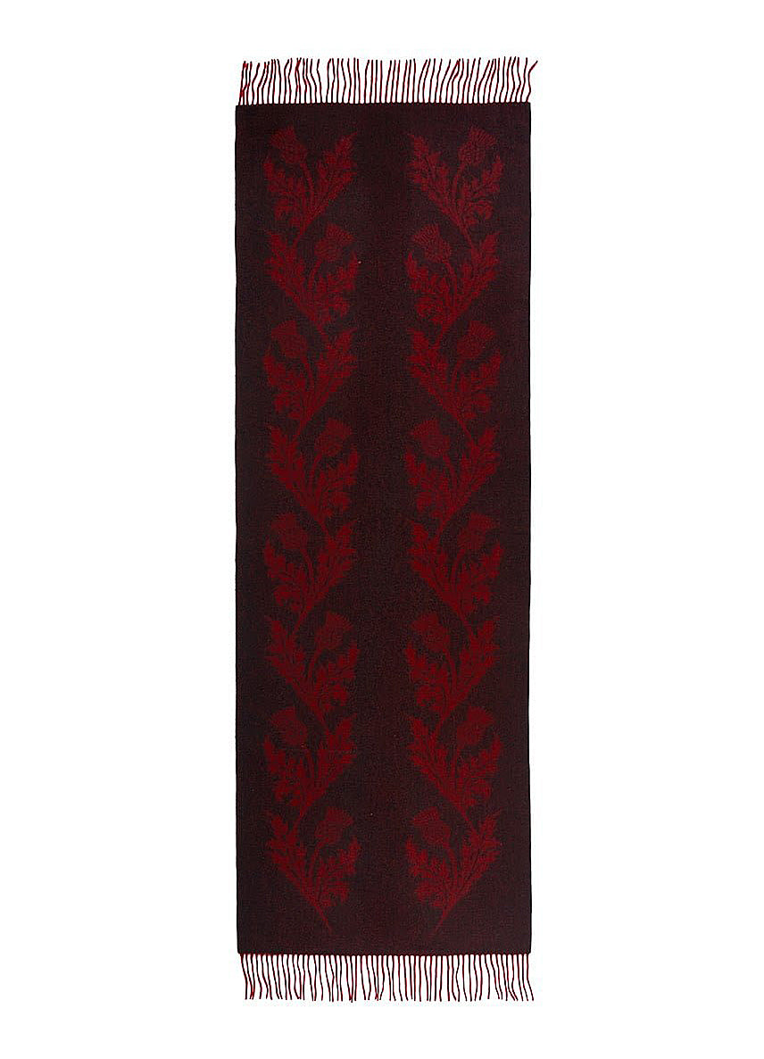 Double Thistle Red Stole 100% Pure Lambswool
