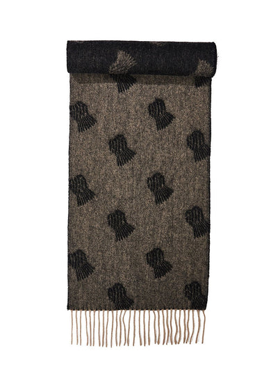 Small Thistle Charcoal Stole 100% Pure Lambswool
