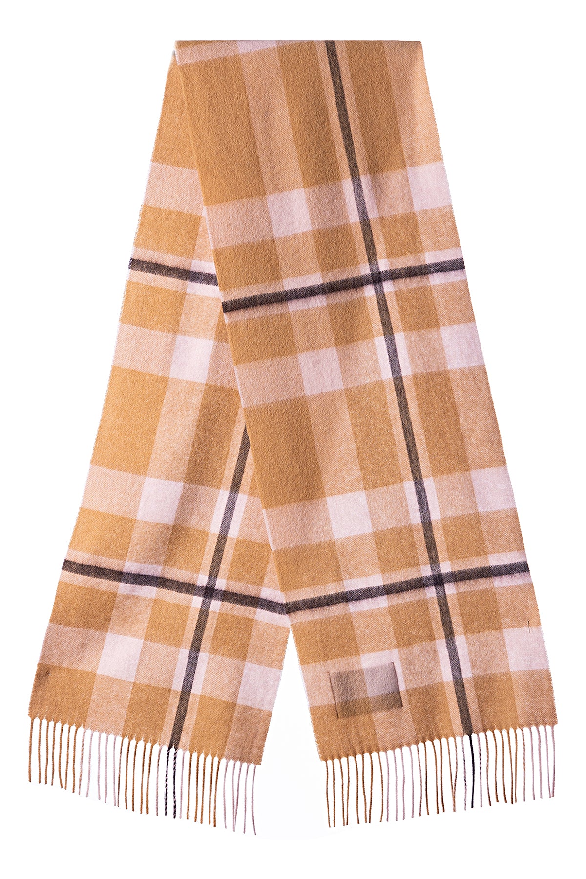 100% Pure Lambswool Scarf DC Camel
