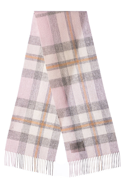 100% Pure Lambswool Scarf DC Camel/White