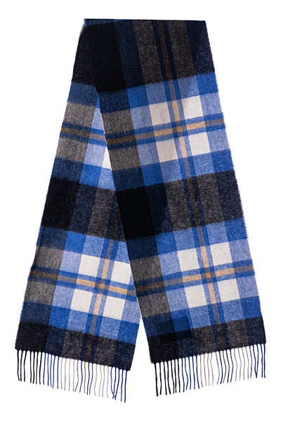 100% Pure Lambswool Scarf DC Blue/Black