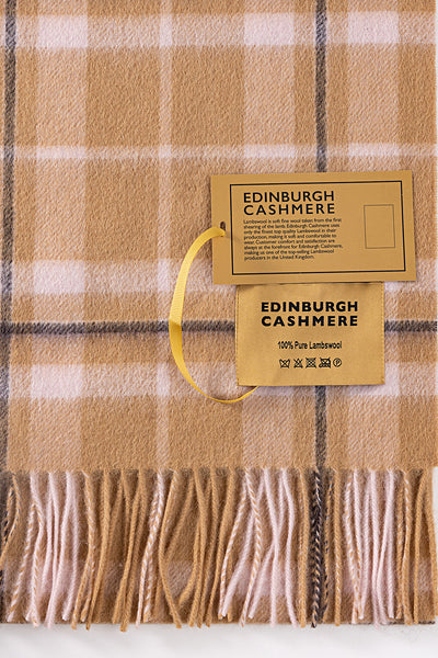 Cashmere Wool Scarf EC Check Exclusive Edinburgh  Design