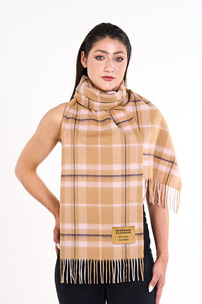 Cashmere Wool Scarf EC Check Exclusive Edinburgh  Design