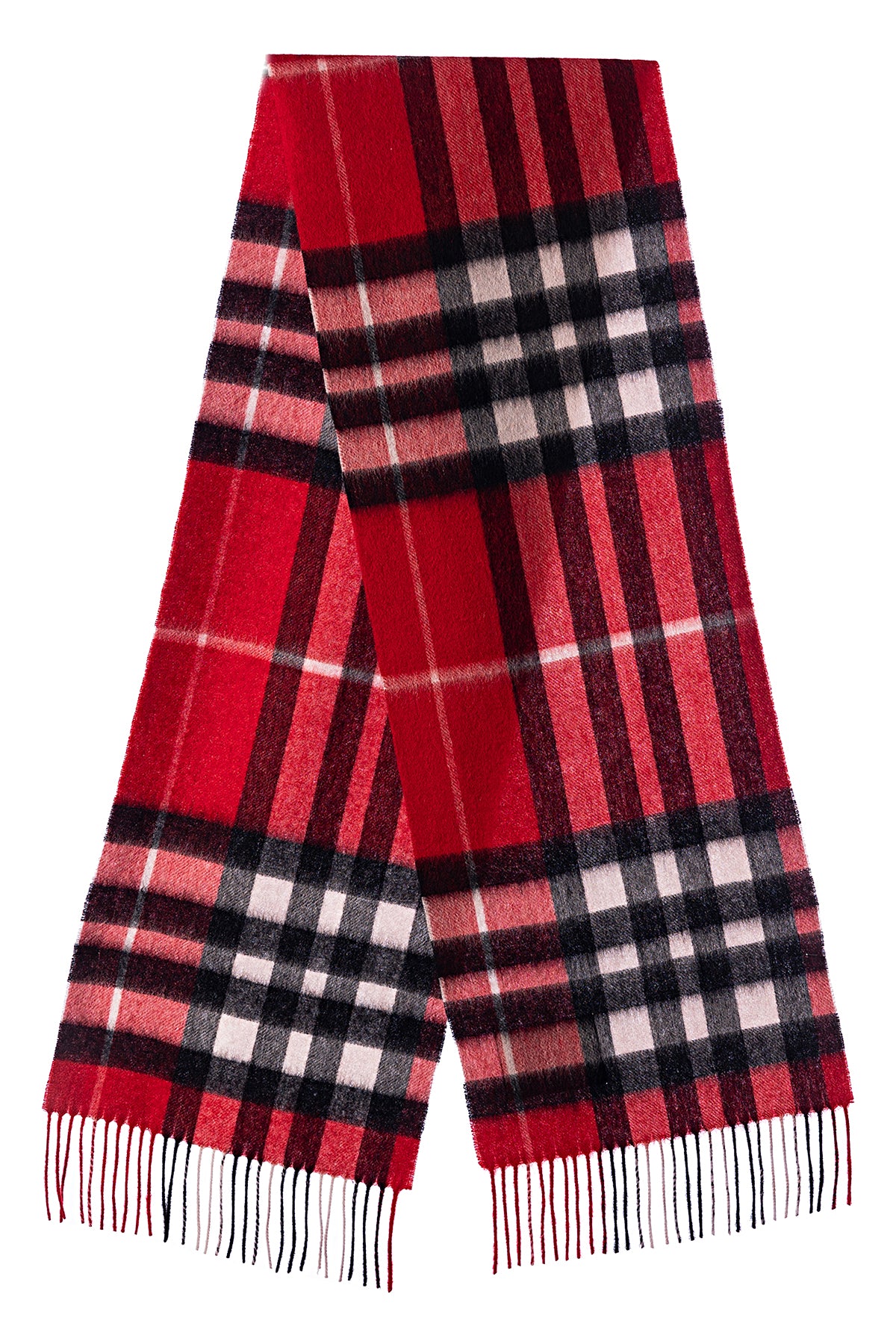 100% Pure Lambswool Scarf DC Check Red